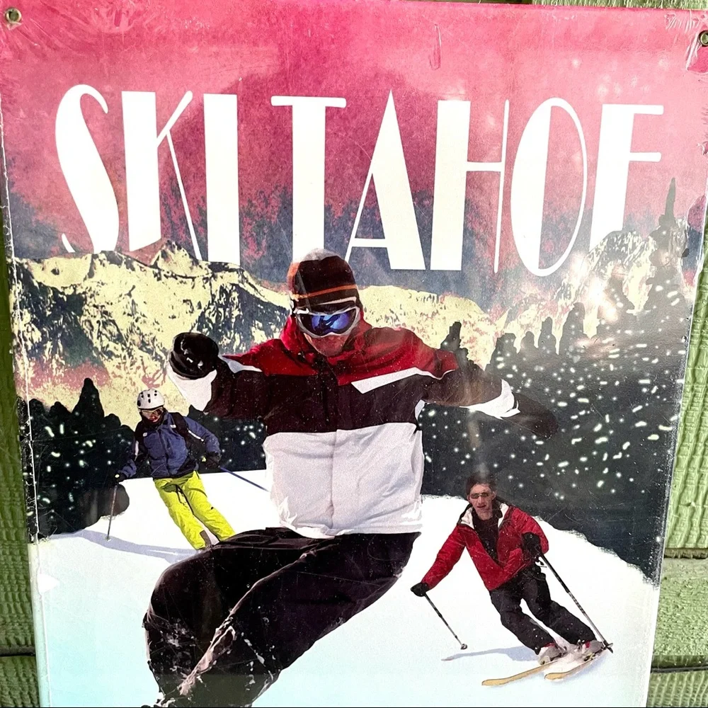 NEW Heavy Duty Steel Ski Tahoe California Nevada Metal Sign